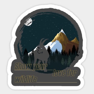 Show your love for wildlife Sticker